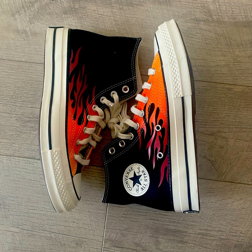 Flame High Top Converse